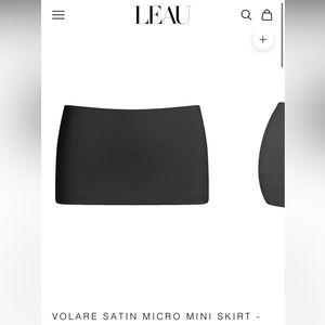 LEAU Volare Satin Micro Mini Skirt